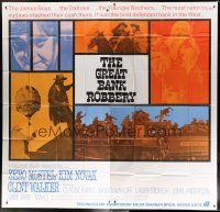 4w283 GREAT BANK ROBBERY int'l 6sh '69 cool montage of Zero Mostel, Kim Novak & top cast!