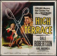 4w288 HIGH TERRACE 6sh '56 Dale Robertson, English mystery that clutches you like a nightmare!
