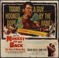 4w321 MONKEY ON MY BACK 6sh '57 Cameron Mitchell chooses a woman over dope and kicks the habit!