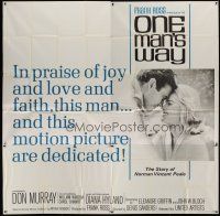 4w330 ONE MAN'S WAY 6sh '64 Don Murray stars in bio of positive thinker Norman Vincent Peale!