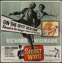 4w352 SECRET WAYS 6sh '61 Richard Widmark, Alistair MacLean, filmed in the danger zones of Europe!
