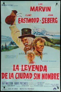 4w071 PAINT YOUR WAGON Argentinean '69 art of Clint Eastwood, Lee Marvin & pretty Jean Seberg!