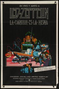 4w081 SONG REMAINS THE SAME Argentinean '76 Led Zeppelin, really cool rock & roll montage art!