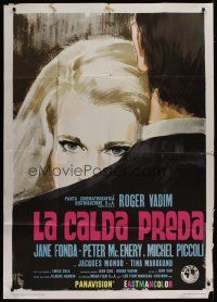 4w439 GAME IS OVER Italian 1p '66 Roger Vadim's La Curee, different Symeoni art of Jane Fonda!