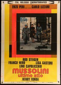 4w470 LAST 4 DAYS Italian 1p '74 Mussolini: Ultimo atto, Steiger as Benito Mussolini, Franco Nero