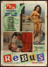 4w512 REBUS Italian 1p '68 Laurence Harvey & sexy Ann-Margret in bikini rob a casino in London!