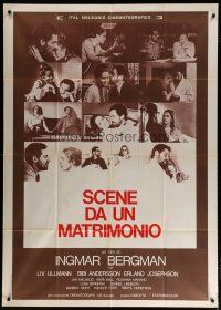 4w527 SCENES FROM A MARRIAGE Italian 1p '75 Ingmar Bergman, Liv Ullmann, Bibi Andersson, montage!