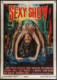 4w530 SEXY SHOW Italian 1p '63 Elio Belletti's Carosello di notte, sexy Rule art of showgirl!