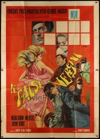 4w155 HOUSE OF 1000 DOLLS Italian 2p '67 Vincent Price, Martha Hyer, cool different artwork!