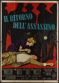 4w160 JET OVER THE ATLANTIC Italian 2p '61 Guy Madison, Virginia Mayo, different Enzo Nistri art!