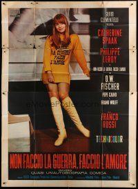4w174 MAKE LOVE NOT WAR Italian 2p '66 full-length sexy Catherine Spaak, directed by Franco Rossi!