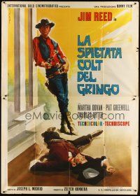 4w197 RUTHLESS COLT OF THE GRINGO Italian 2p '66 cool spaghetti western art by Enrico De Seta!