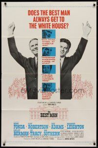 4x087 BEST MAN 1sh '64 Henry Fonda & Cliff Robertson running for President of the United States!