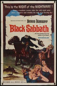 4x101 BLACK SABBATH 1sh '64 Boris Karloff in Mario Bava's I Tre volti Della Paura, severed head!