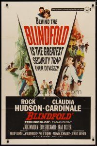 4x105 BLINDFOLD 1sh '66 Rock Hudson, Claudia Cardinale, greatest security trap ever devised!