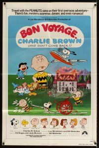 4x116 BON VOYAGE CHARLIE BROWN 1sh '80 Peanuts, Charles M. Schulz art, Snoopy!