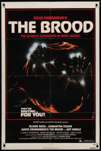 4x129 BROOD 1sh '79 David Cronenberg, Oliver Reed, Samantha Eggar, art of monster in embryo!