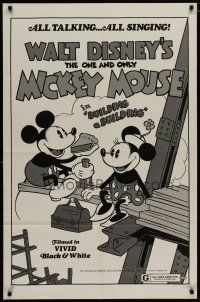 4x132 BUILDING A BUILDING 1sh R74 Walt Disney, Mickey & Minnie Mouse on construction site!