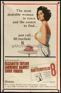 4x135 BUTTERFIELD 8 1sh '60 call girl Elizabeth Taylor is the most desirable and easiest to find!
