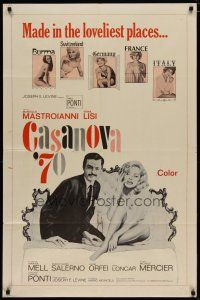 4x142 CASANOVA '70 1sh '65 Marcello Mastroianni, super sexy Virna Lisi!