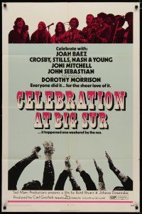 4x149 CELEBRATION AT BIG SUR 1sh '71 celebrate with Joan Baez, Crosby, Stills, Nash & Young!