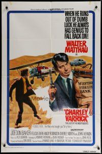 4x153 CHARLEY VARRICK 1sh '73 Walter Matthau, Joe Don Baker, Don Siegel crime classic!