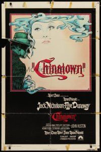 4x155 CHINATOWN int'l 1sh '74 art of Jack Nicholson & Faye Dunaway by Jim Pearsall, Roman Polanski
