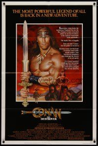 4x169 CONAN THE DESTROYER 1sh '84 Arnold Schwarzenegger is the most powerful legend of all!