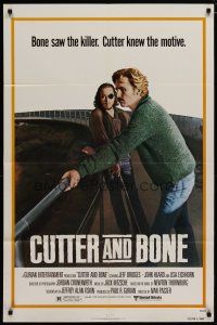 4x189 CUTTER & BONE orange border style 1sh '81 Jeff Bridges saw killer, John Heard knew motive!