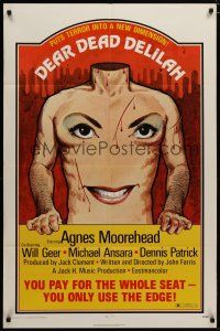4x204 DEAR DEAD DELILAH 1sh '72 creepy horror art, puts terror into a new dimension!