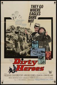 4x214 DIRTY HEROES 1sh '69 Dalle Ardenne all'inferno, Frederick Stafford, Curt Jurgens!