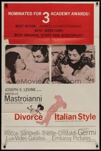 4x216 DIVORCE - ITALIAN STYLE 1sh '62 Divorzio all'Italiana, Marcello Mastroianni!