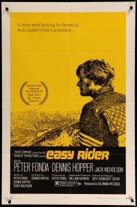 4x236 EASY RIDER 1sh '69 Peter Fonda, motorcycle biker classic directed by Dennis Hopper!