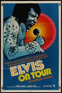 4x240 ELVIS ON TOUR 1sh '72 great close up of Elvis Presley singing into microphone!