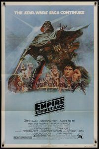 4x243 EMPIRE STRIKES BACK style B 1sh '80 George Lucas sci-fi classic, cool art by Tom Jung!