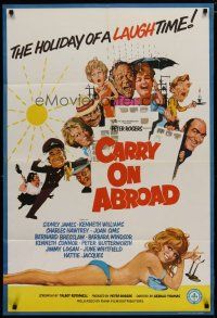 4x141 CARRY ON ABROAD English 1sh '72 Sidney James, Kenneth Williams, Joan Sims, English sex!