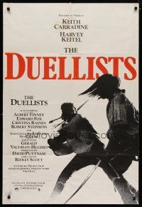 4x228 DUELLISTS English 1sh '77 Ridley Scott, Keith Carradine, Harvey Keitel, cool fencing image!