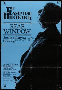 4x702 REAR WINDOW English 1sh R83 Jimmy Stewart, Grace Kelly, profile image of Alfred Hitchcock!