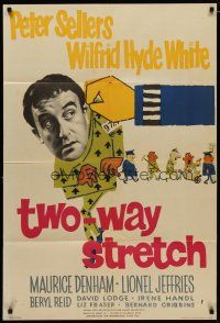 4x922 TWO-WAY STRETCH English 1sh '60 prisoner Peter Sellers breaks out of jail & then back in!