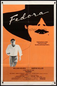 4x265 FEDORA 1sh '78 Billy Wilder directed, William Holden, cool art of Marthe Keller!