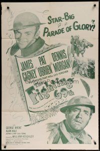 4x267 FIGHTING 69th 1sh R56 close-ups of WWI soldiers James Cagney, Pat O'Brien & Dennis Morgan!