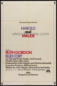 4x345 HAROLD & MAUDE 1sh '71 Ruth Gordon, Bud Cort is equipped to deal w/life!