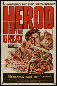 4x358 HEROD THE GREAT 1sh '60 Edmund Purdom, Sylvia Lopez, French/Italian epic!