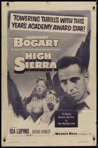 4x363 HIGH SIERRA 1sh R52 Humphrey Bogart as Mad Dog Killer Roy Earle, sexy Ida Lupino!