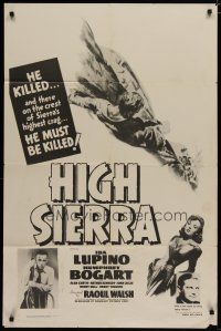 4x364 HIGH SIERRA 1sh R56 Humphrey Bogart as Mad Dog Killer Roy Earle, sexy Ida Lupino!