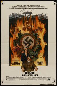 4x371 HITLER: THE LAST TEN DAYS 1sh '73 Alec Guinness as Adolf, Doris Kunstmann as Eva Braun!