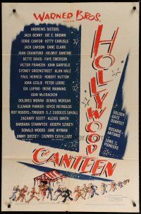 4x373 HOLLYWOOD CANTEEN 1sh '44 Warner Bros. all-star musical comedy directed by Delmer Daves!