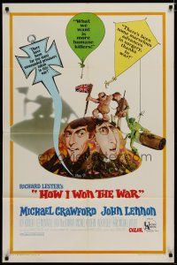 4x386 HOW I WON THE WAR 1sh '68 great wacky art of John Lennon & Michael Crawford on helmet!