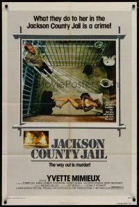 4x424 JACKSON COUNTY JAIL 1sh '76 what they did to Yvette Mimieux in jail is a crime!