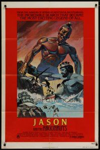 4x426 JASON & THE ARGONAUTS 1sh R78 great special effects by Ray Harryhausen, art by Meyer!